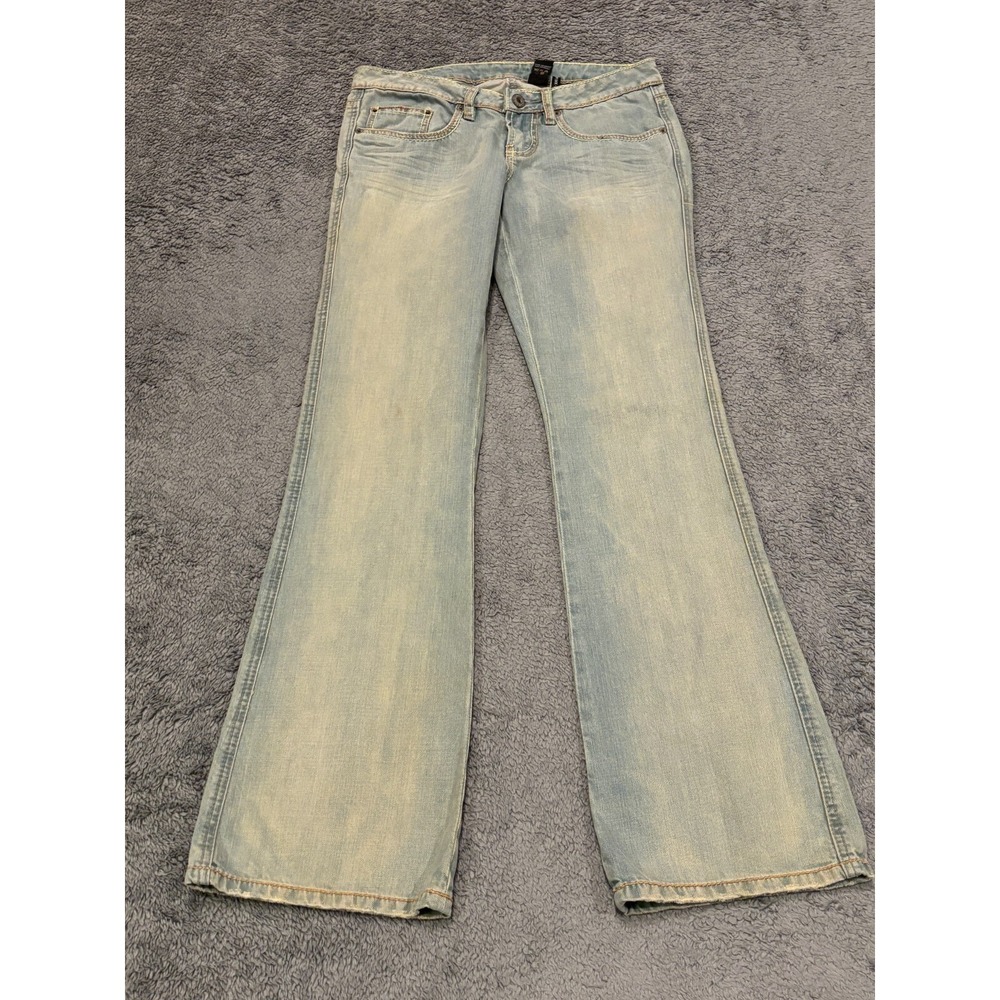 Buffalo David Bitton Jeans Womens 29 Pink-X Light Wash Flare Leg Blue Denim